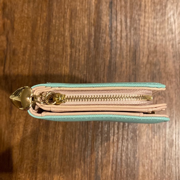 KQueenStar Mint Green/Blush Pink Large Long Wallet - Picture 4 of 16